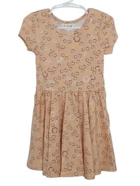 Dot Dot Smile Girls Dress Size 2T Toddler Leopard Love Cap Sleeve Print Spin